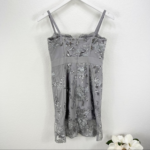 X by NBD Harper Mini Dress Silver Sequin Cocktail Party Revolve XS NWT - Picture 6 of 9